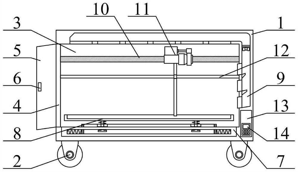 Heat preservation serving trolley with internal circulation hot air