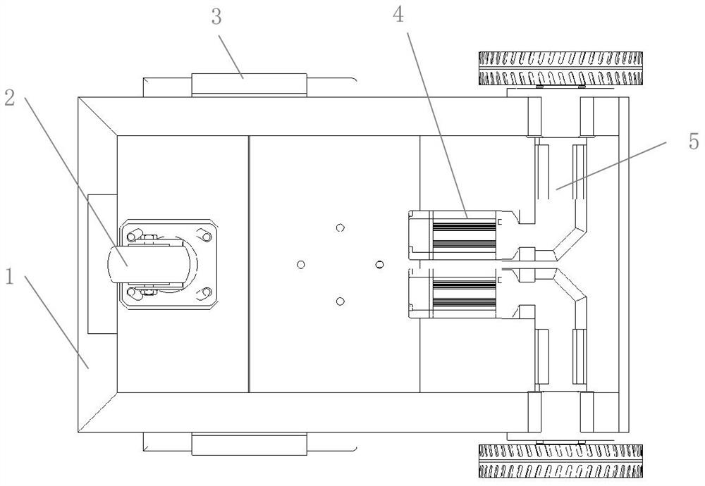 AGV carrying and flip robot for medical waste garbage cans