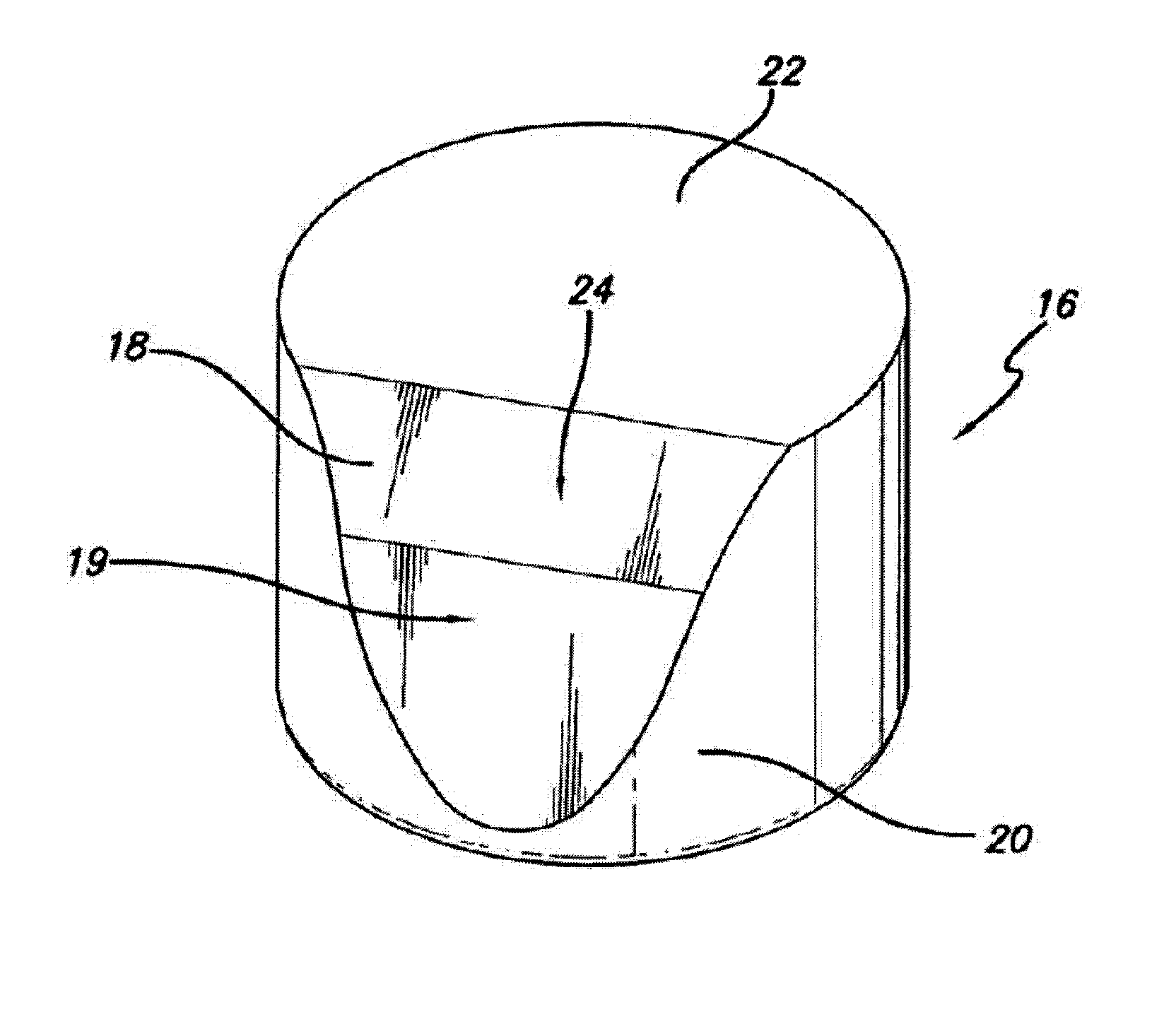 Thermally stable polycrystalline diamond material with gradient structure