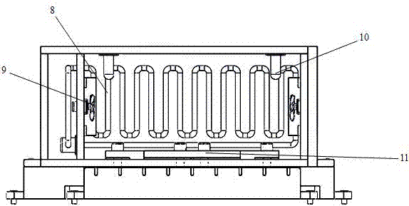 Impact and thermal compounding test device for fiber-reinforced compound thin-walled component