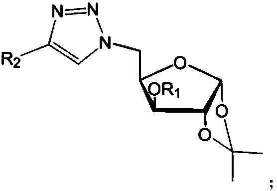 Furan glucosyl triazole type compound and preparation method and bactericide thereof