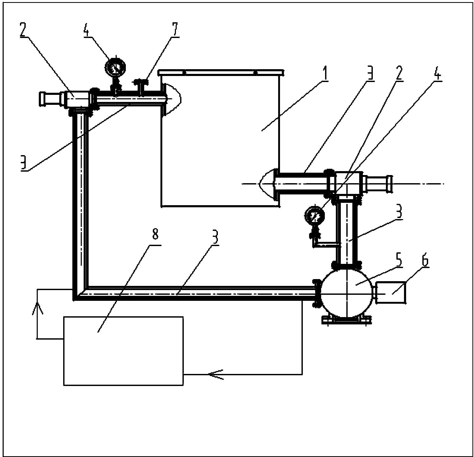 Rapid circulation air cooling vacuum furnace