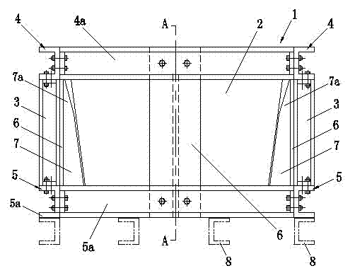 Water tank type weight test block for bridge type crane static test