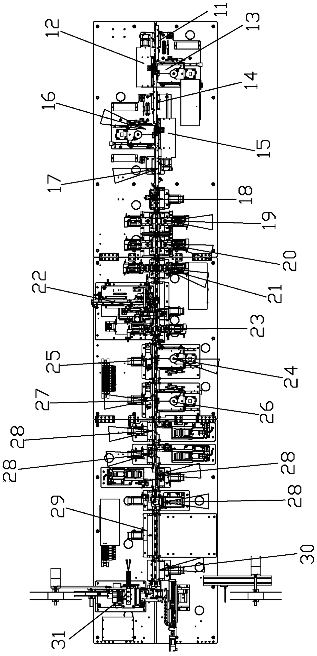 A kind of fpc connector automatic production equipment