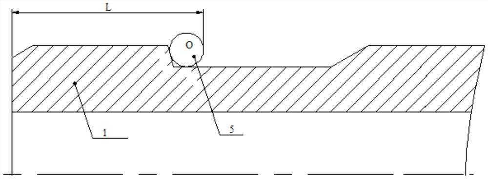 Device for measuring cross-ball distance