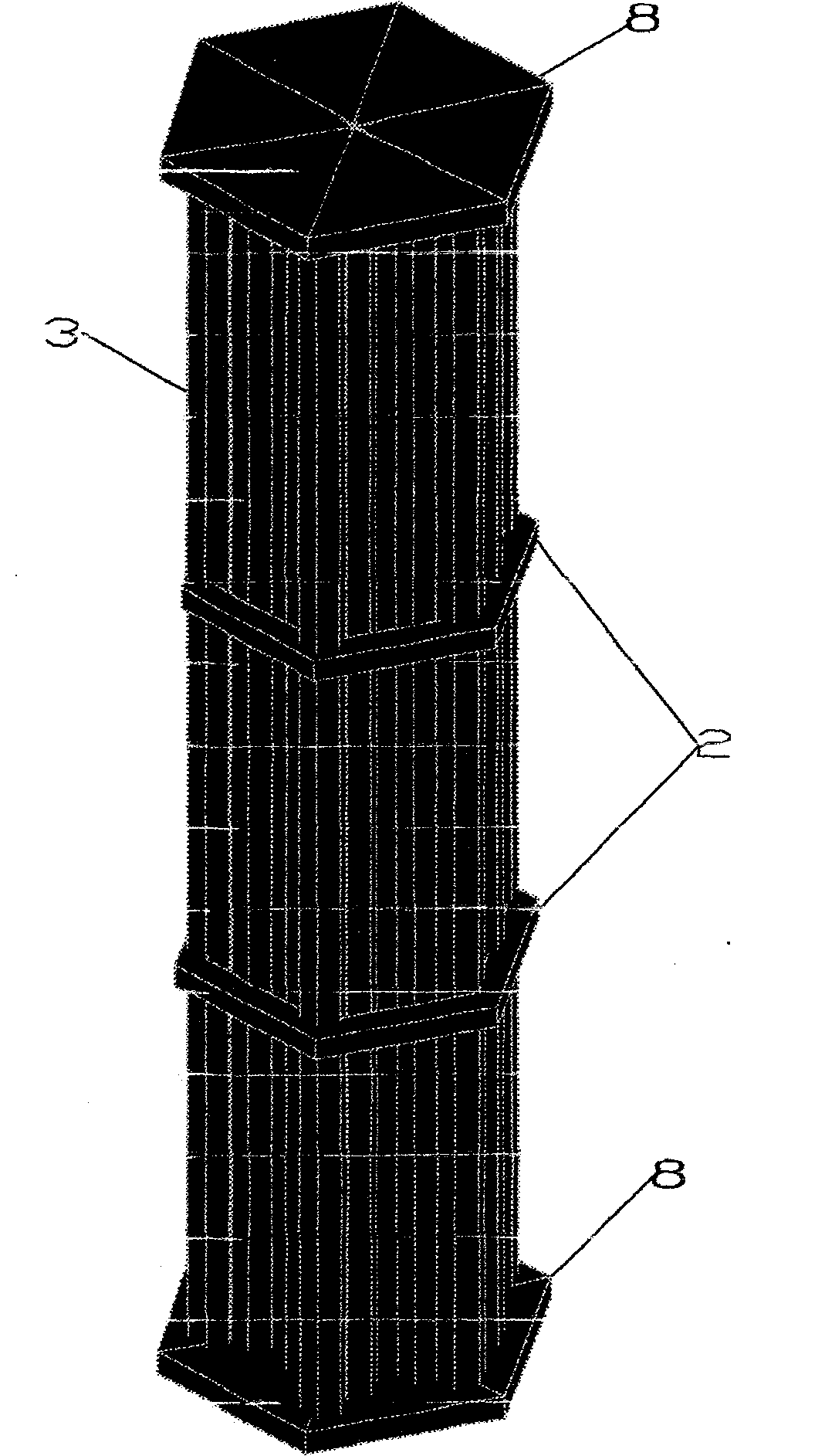 Multi-edge pipe combined wind power tower