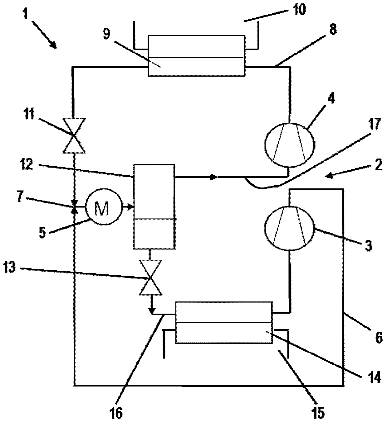 Method and apparatus for cooling a motor