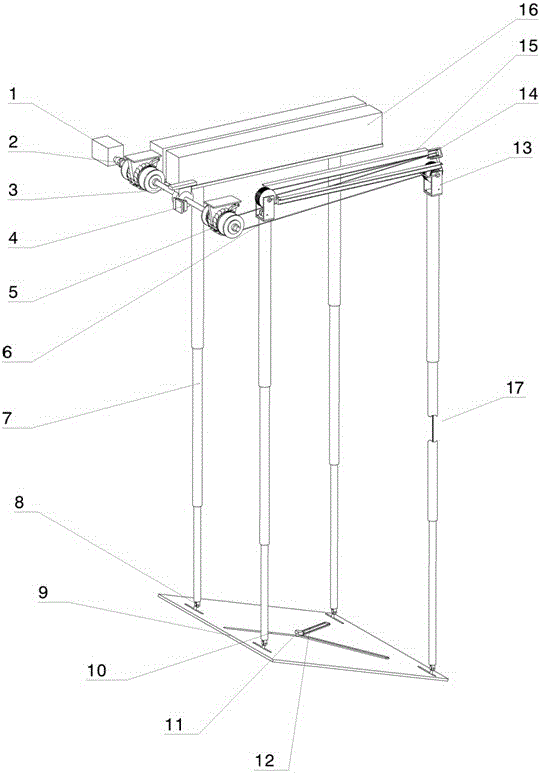 Ultrathin hidden type multifunctional automatic lifting and lighting device