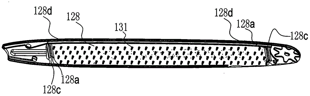 A lithium electric chain saw with logarithmic spiral for smooth adjustment