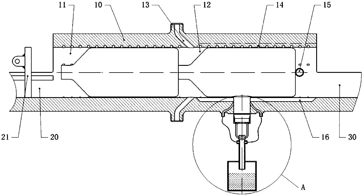 Labeling device of anti-counterfeit label for bottled products