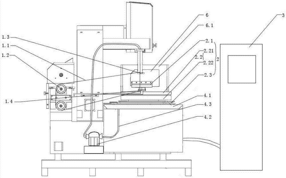 Numerical control wire saw processing machine