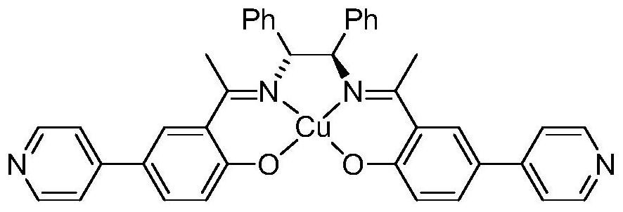 Pyridine type chiral Cu(II)-Salen ligand metal organic framework crystal material as well as preparation method and application thereof