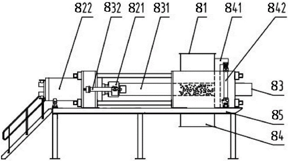 System and method for pre-treating household garbage on basis of high-pressure extrusion