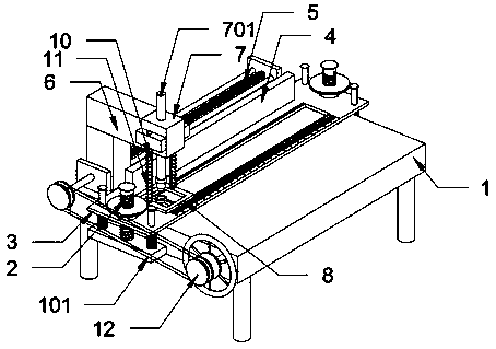 Garment nailing device realizing integral compacting and realizing rapidness and high precision