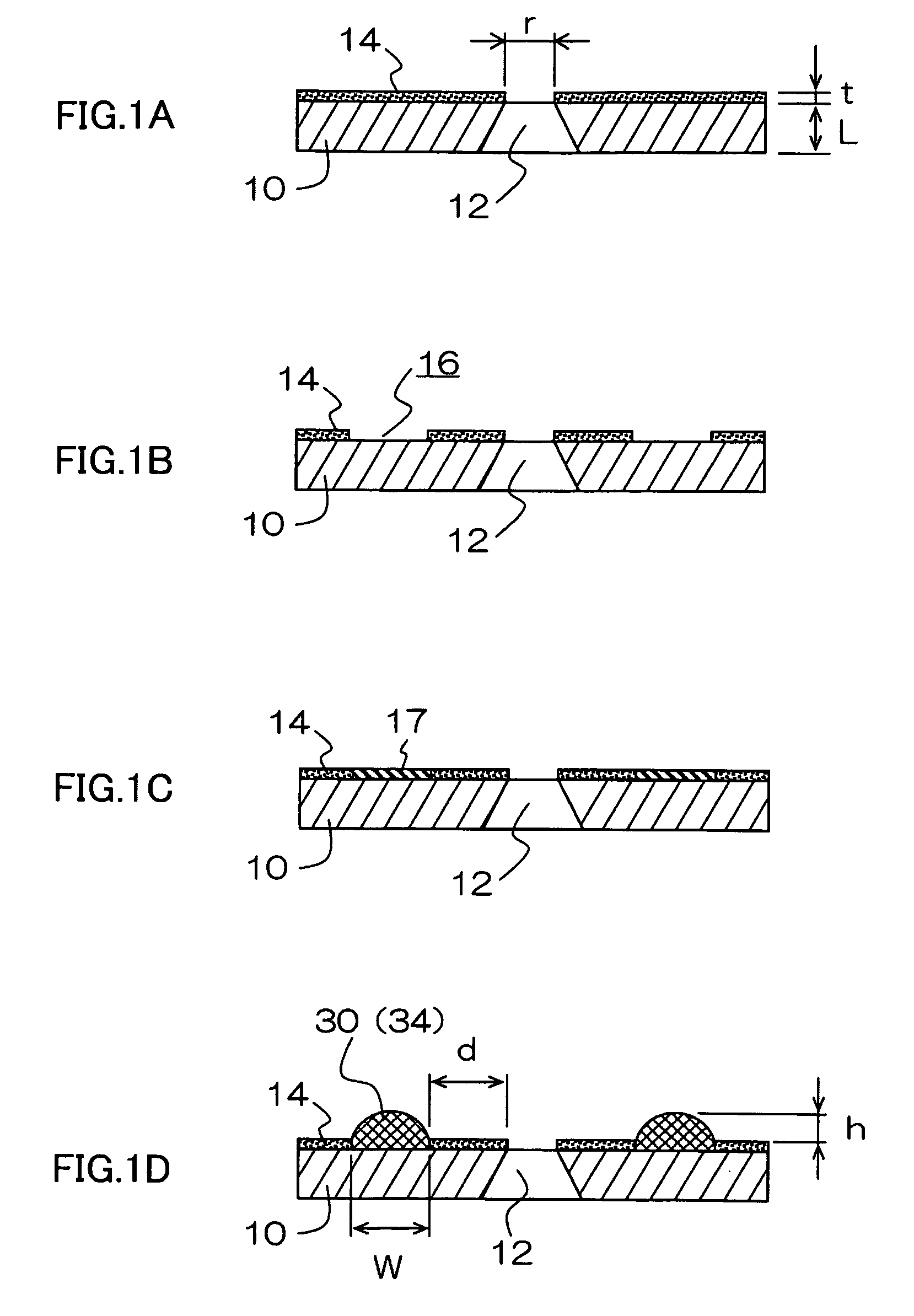 Method of manufacturing at least one projecting section of nozzle plate, nozzle plate, inkjet head and image forming apparatus