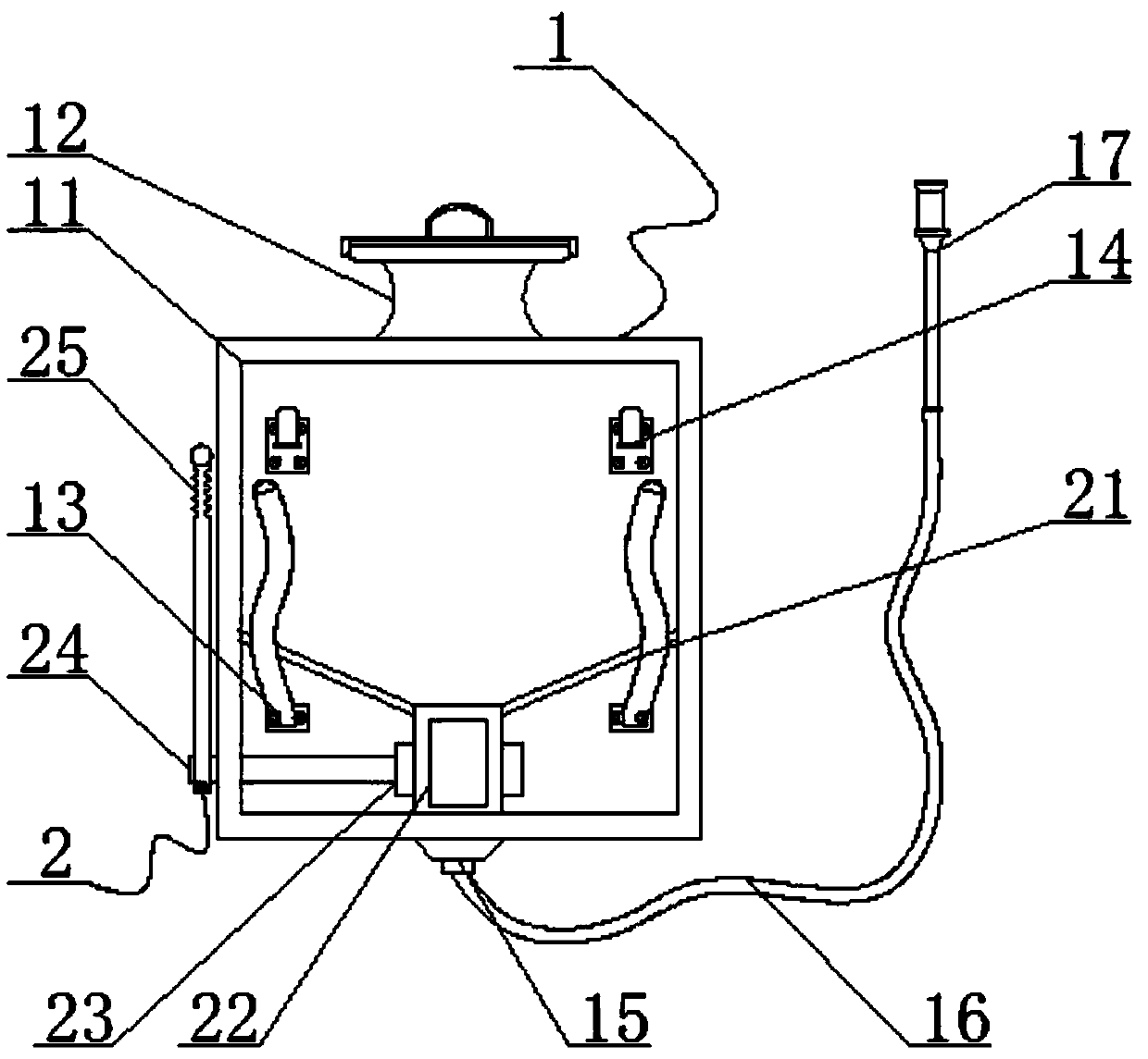 Backpack fertilizer application equipment with stepless adjusting mechanism