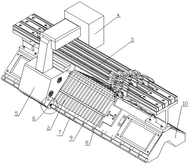 Linear track sliding device for flat knitting machine