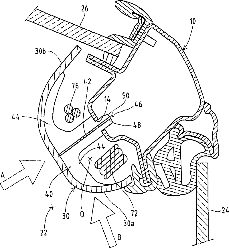 Interior parts for a vehicle