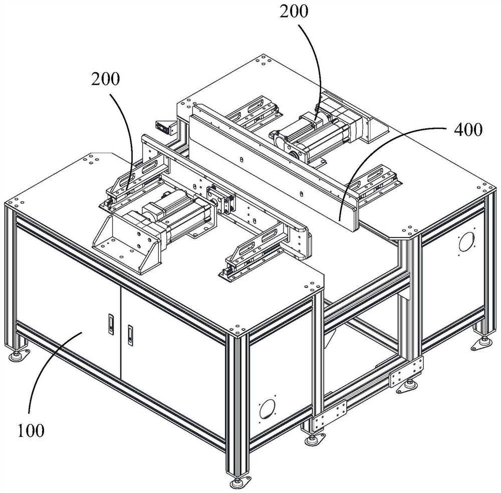 Automatic pressurizing special machine for heating films at two sides of power battery module