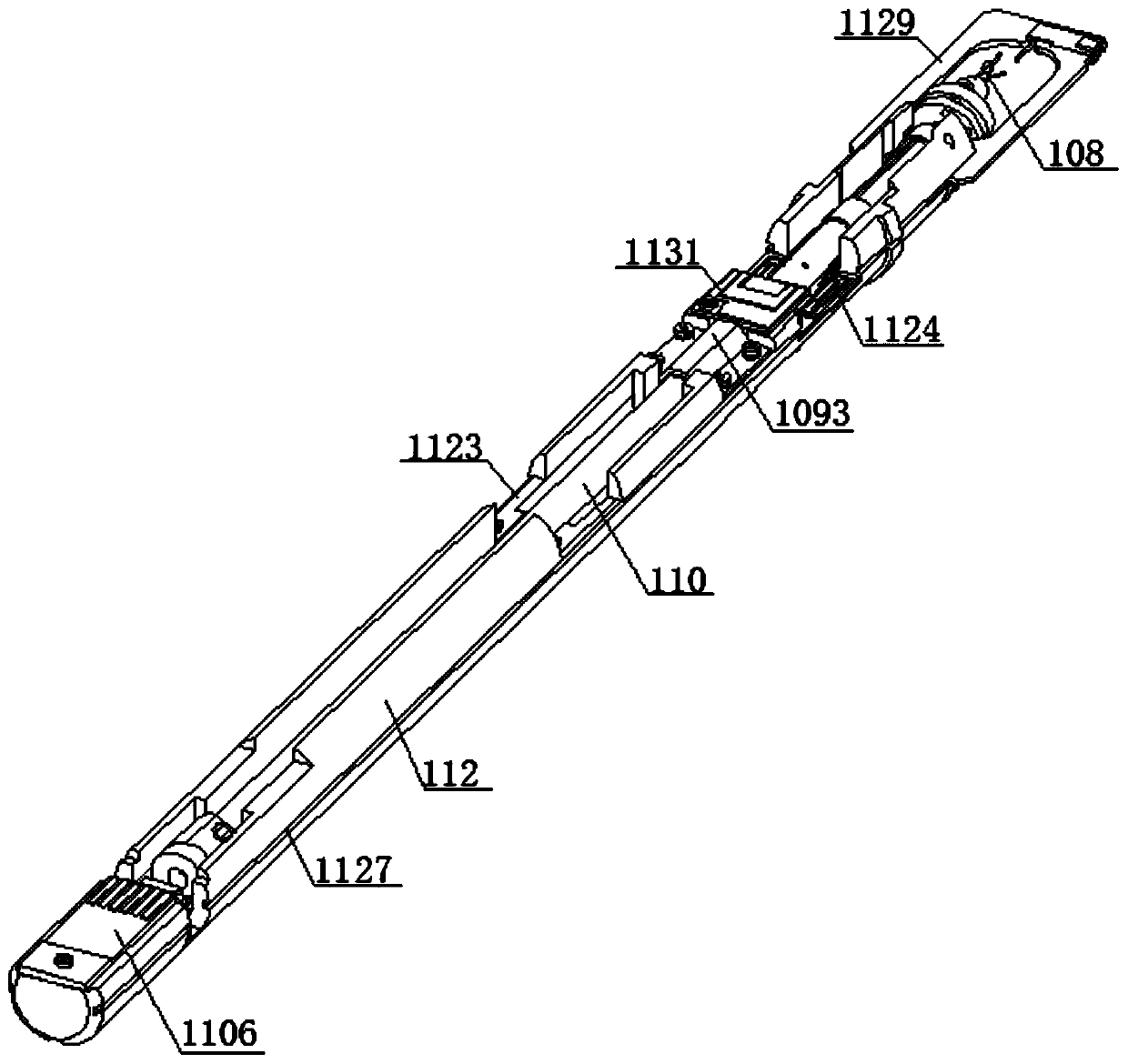 Multi-degree-of-freedom sample rod with rotating shaft driving assembly