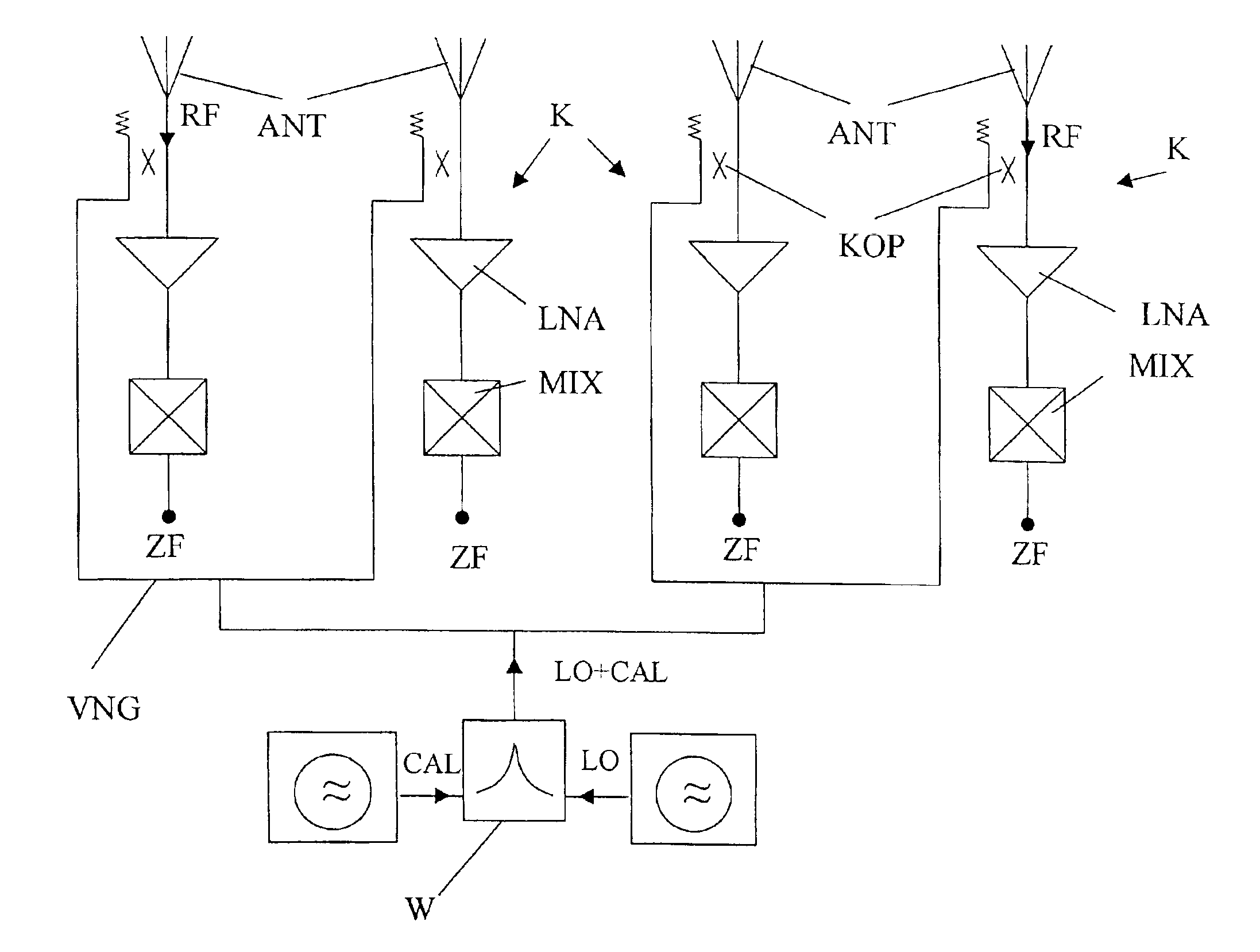 Active receiving array antenna