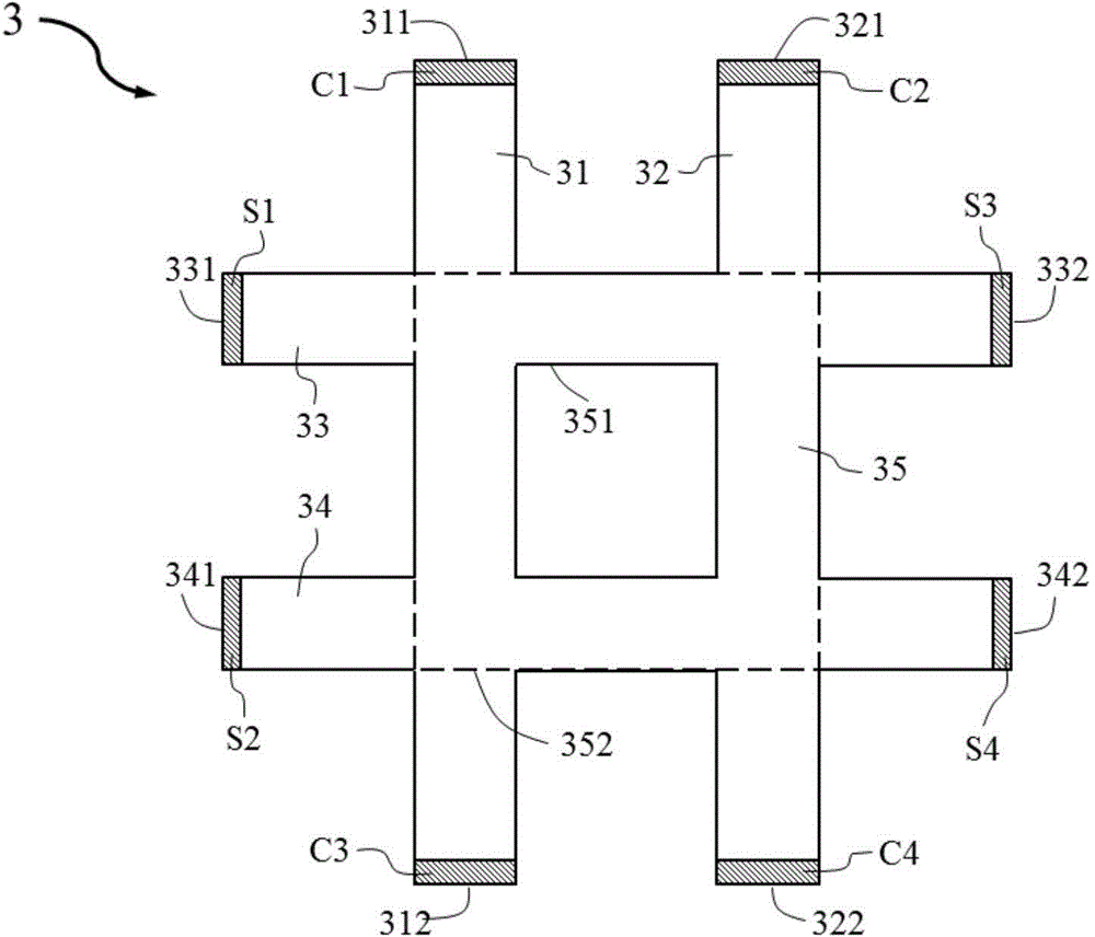 Hall element and Hall element structure