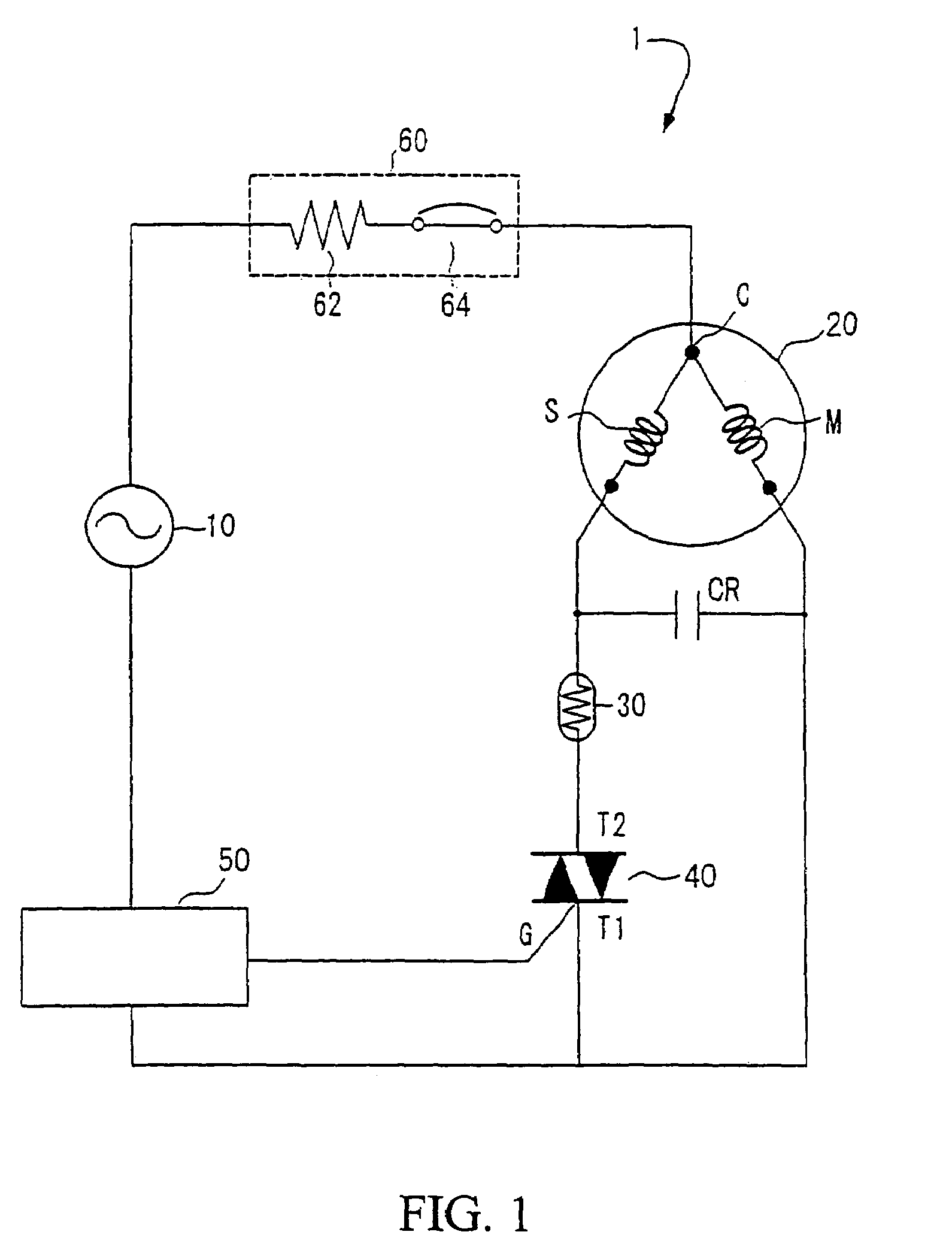 Motor starter device having reduced power consumption