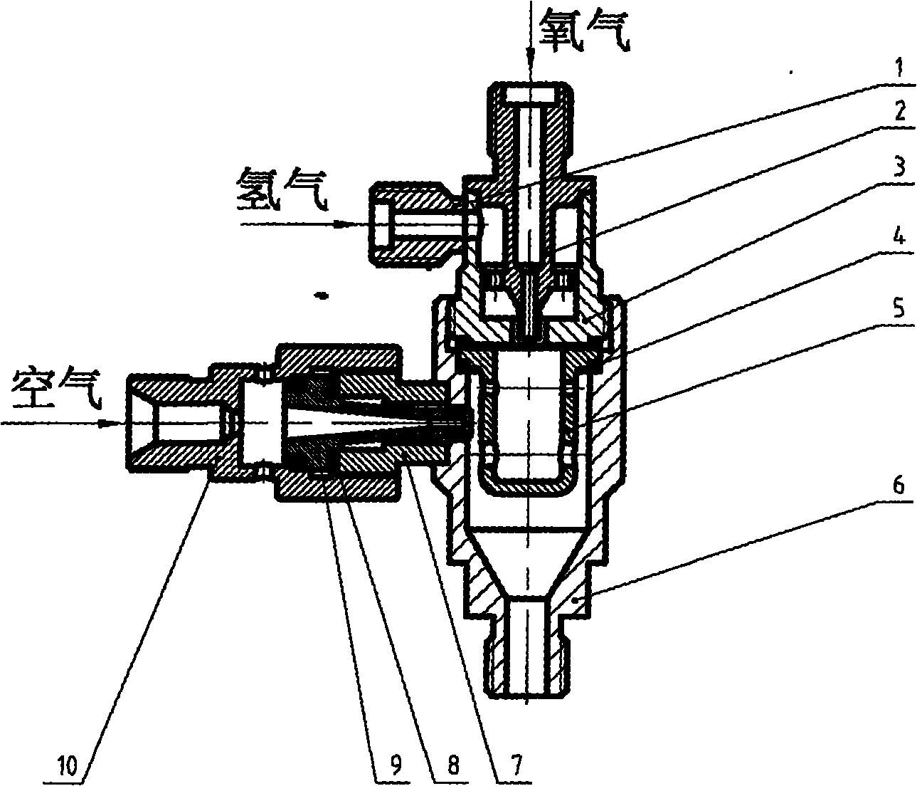 Hydrogen-oxygen gas dynamic resonance surface igniter