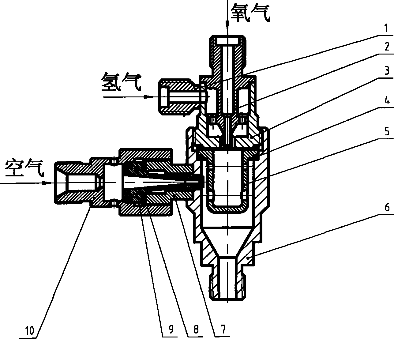 Hydrogen-oxygen gas dynamic resonance surface igniter