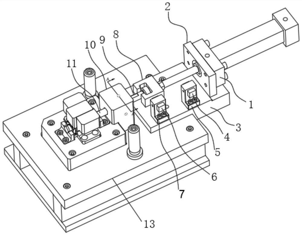 Die structure capable of automatically centering and laterally stamping inner hole of casting