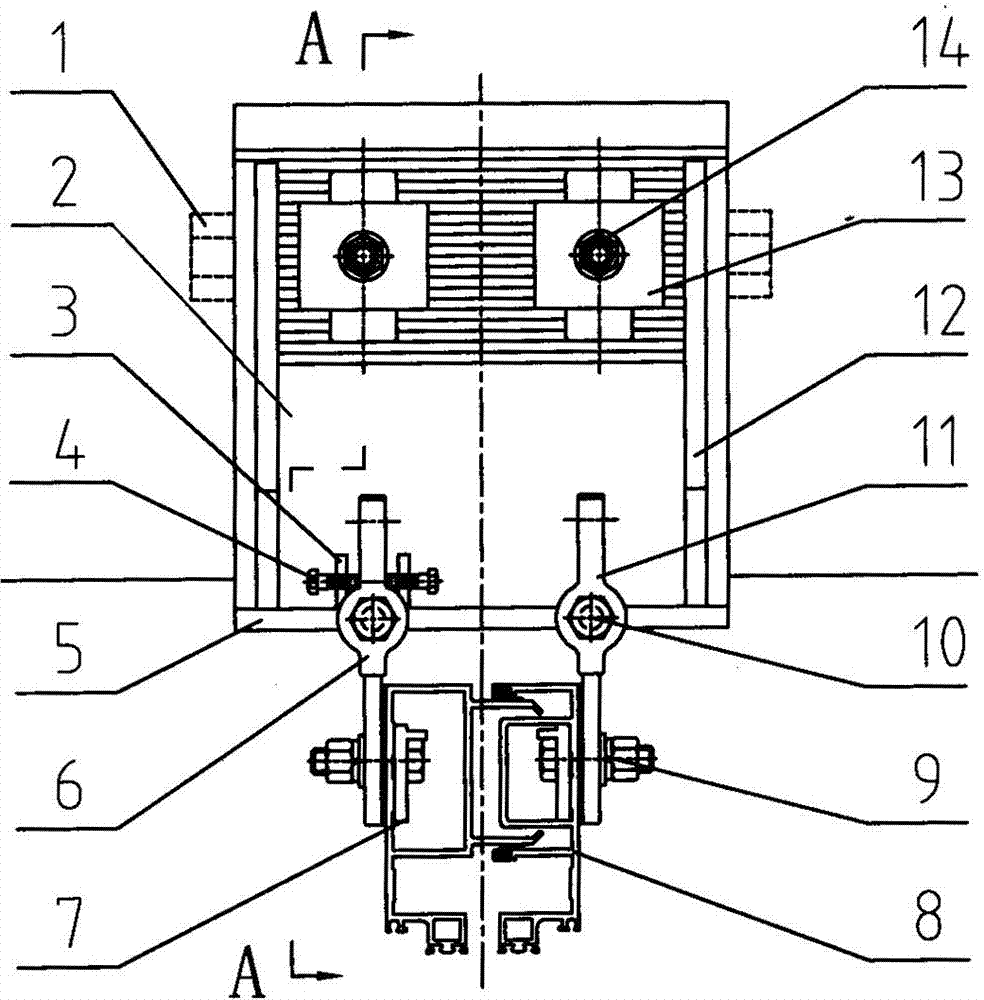 Three-dimensional adjusting type hanging device for unit curtain