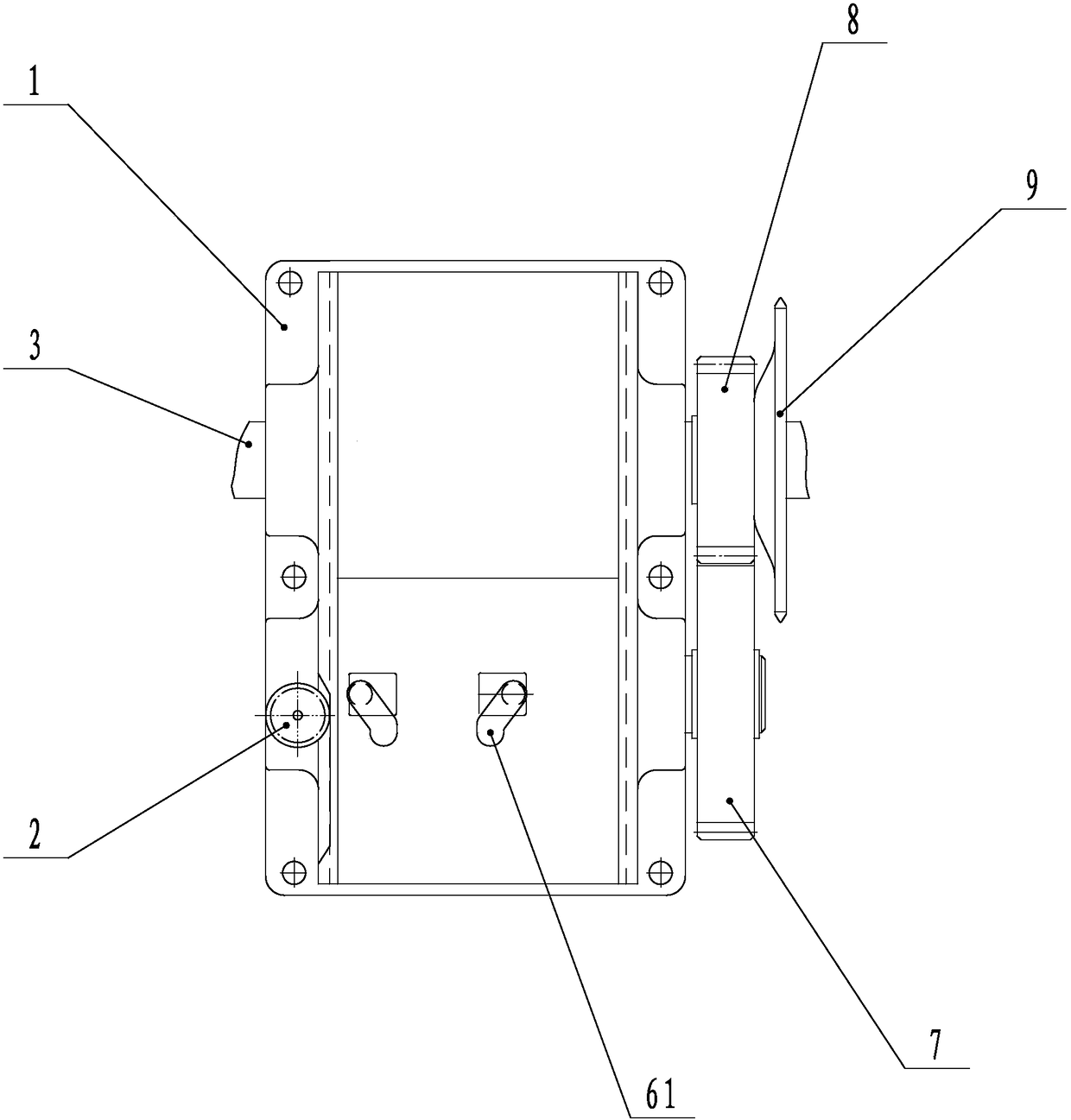 A wire-controlled electronically controlled double-shift bicycle central axle gearbox