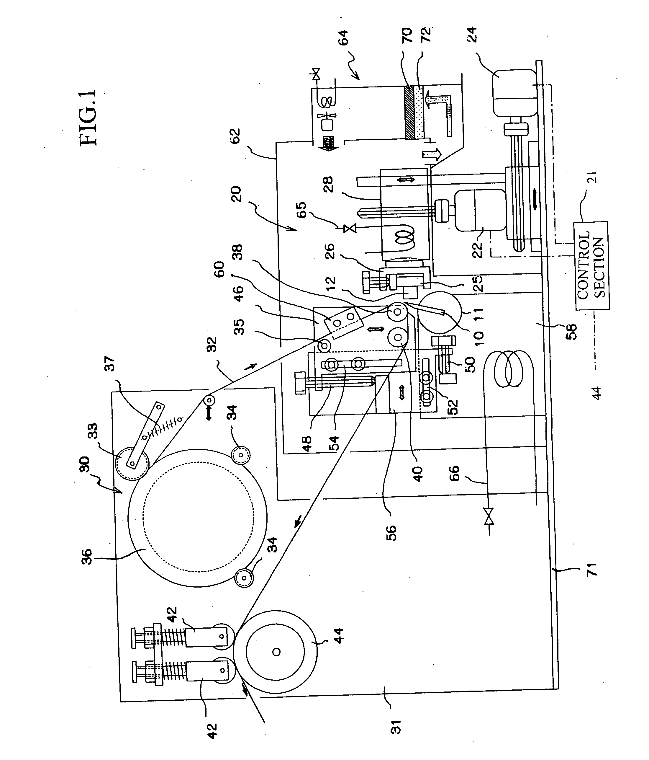 Method and device for manufacturing tissue section