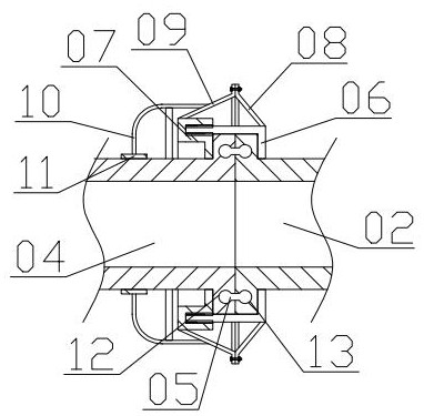 Copper tube aluminum fin radiator connecting device