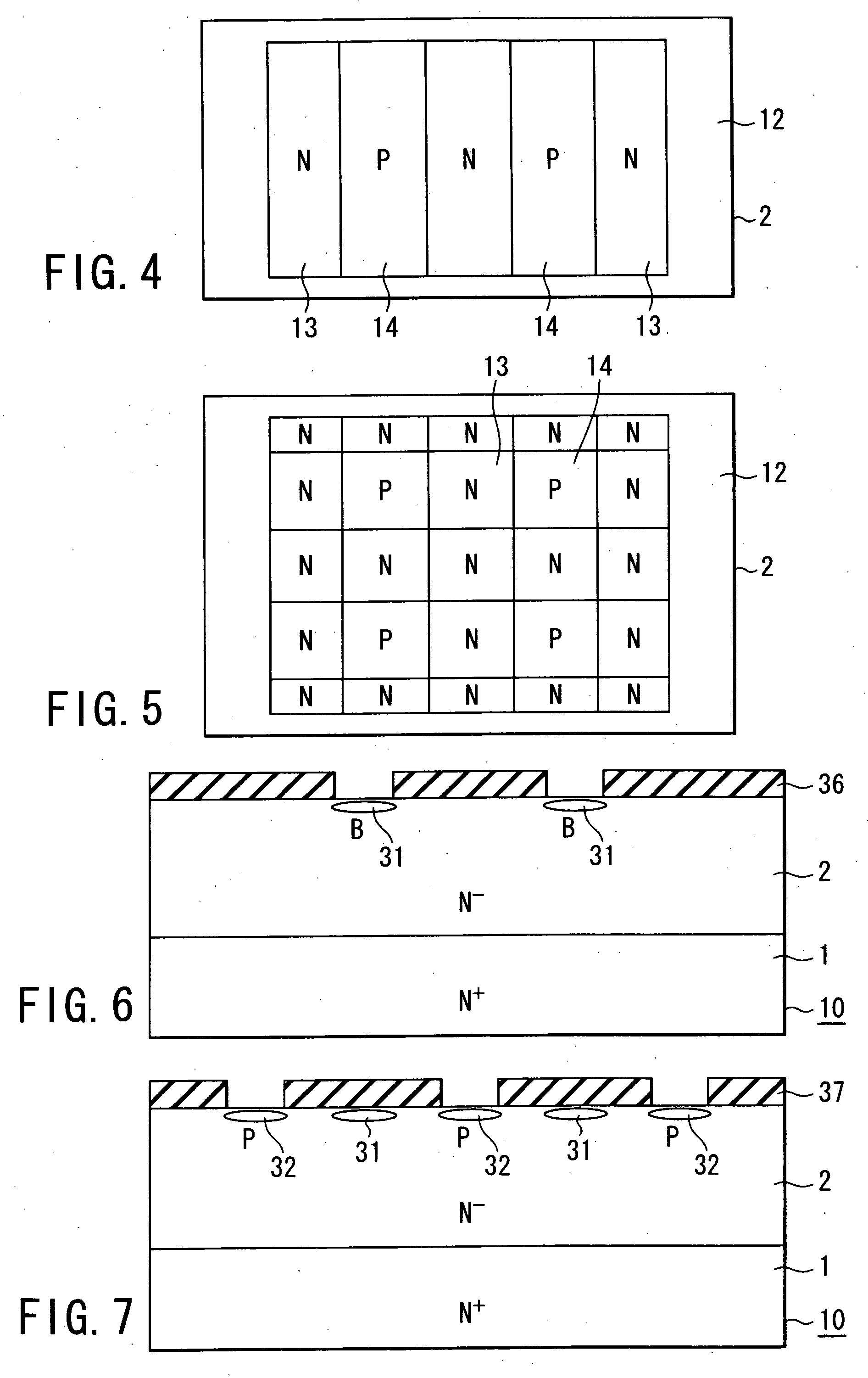 Semiconductor device having vertical metal insulator semiconductor transistors having plural spatially overlapping regions of different conductivity type