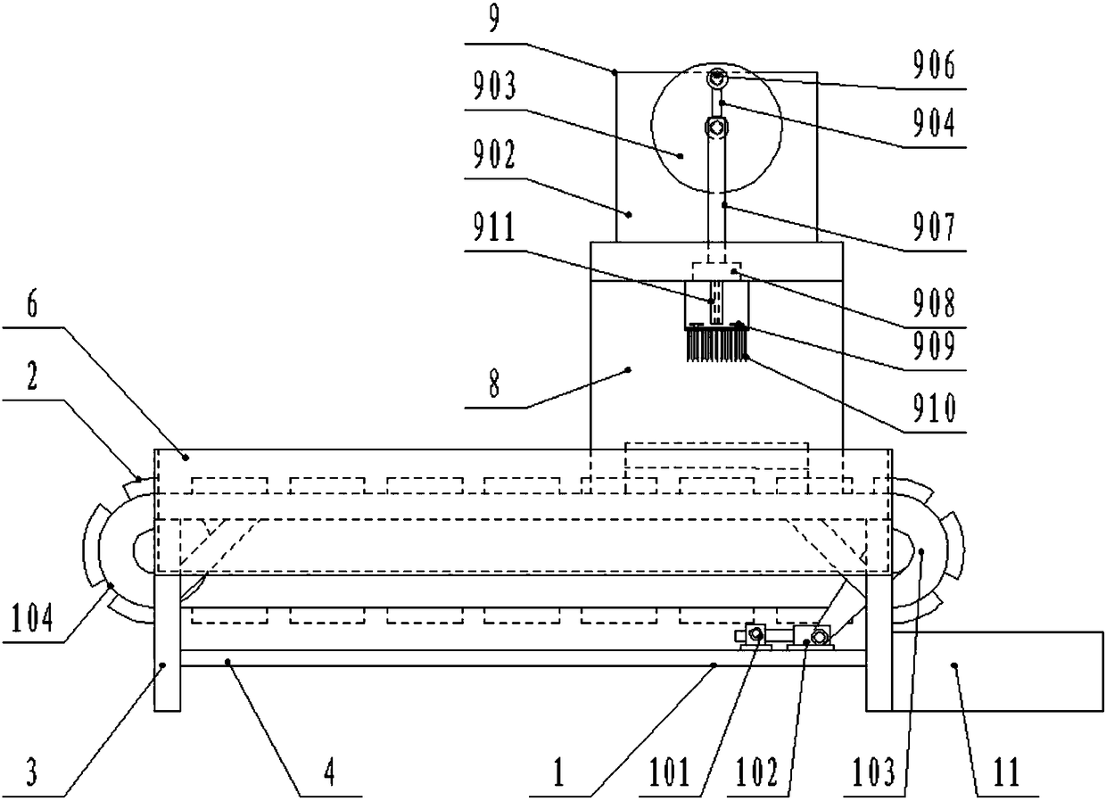 Leaf vegetable automatic shredding device for agriculture