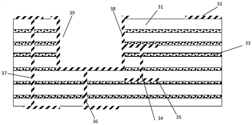 Multi-layer microstrip board processing method based on perovskite ceramic filling substrate