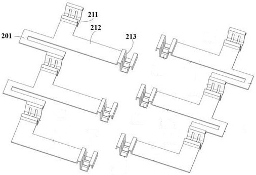 Packaging structure of multi-chip wide bandgap power module based on conductive metal clip interconnection