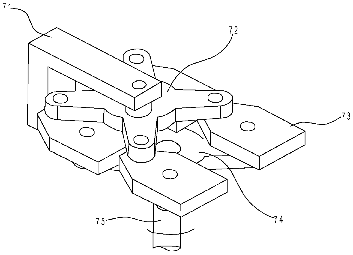 A fish slicing device used in an aquatic product processing production line