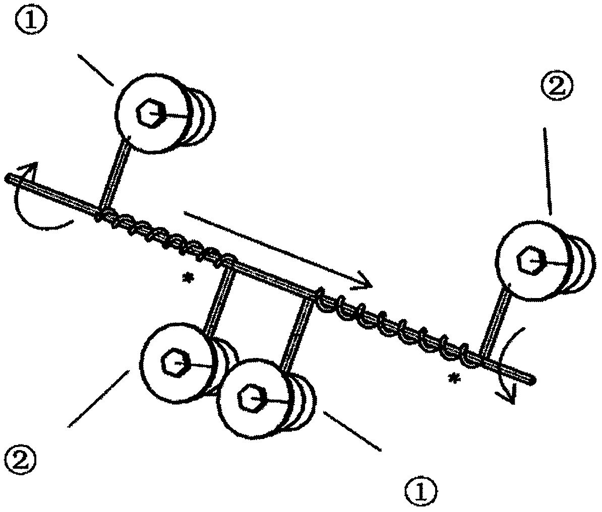 Ultrasonic motor with two degrees of freedom, and drive method therefor