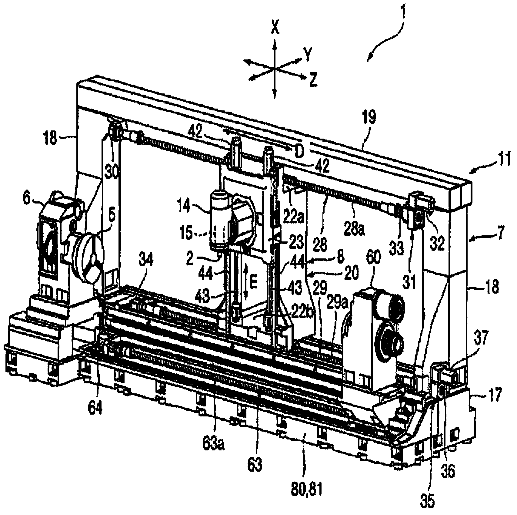 Highly rigid complex machine