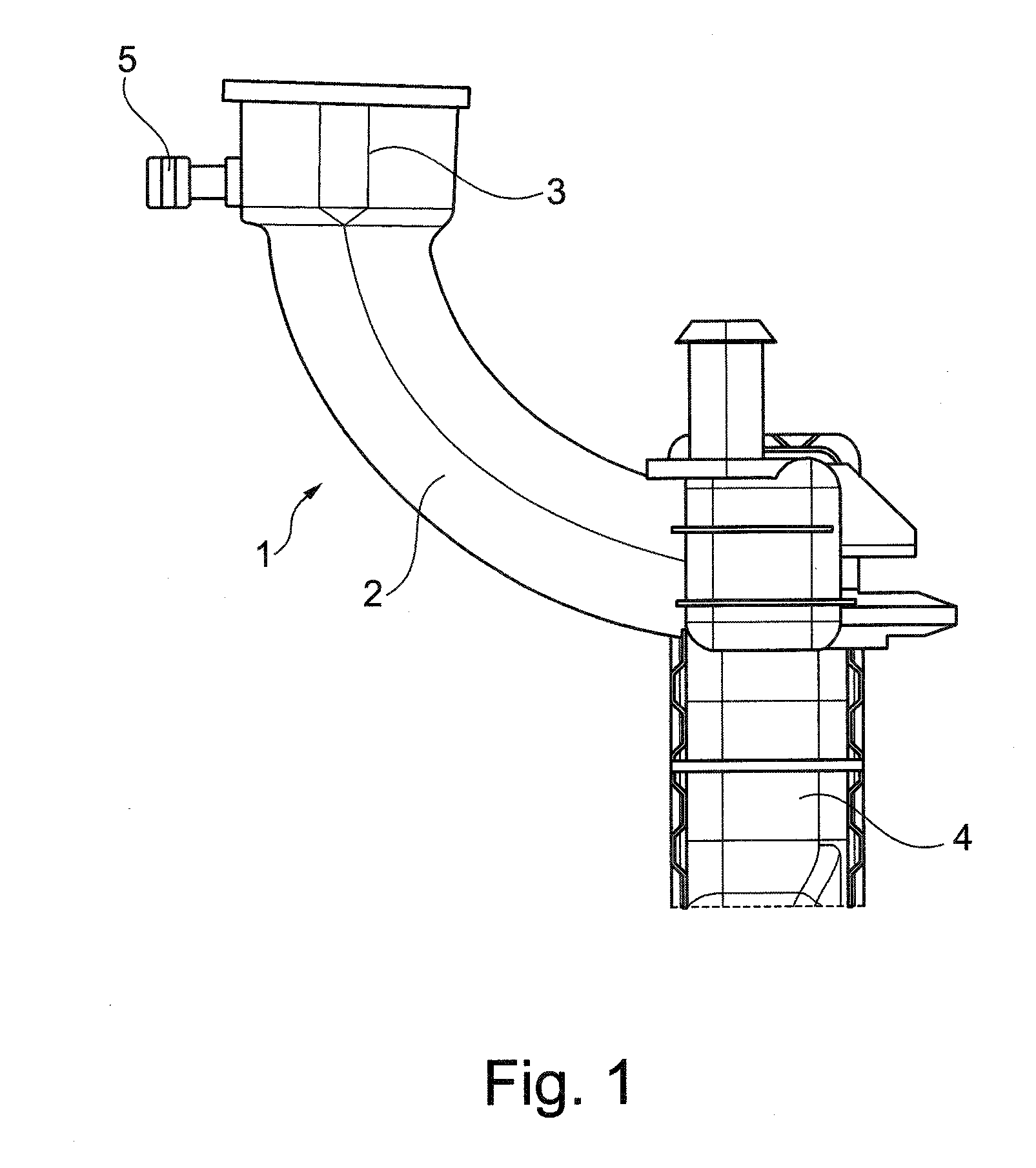 Filler neck for filling a fluid system