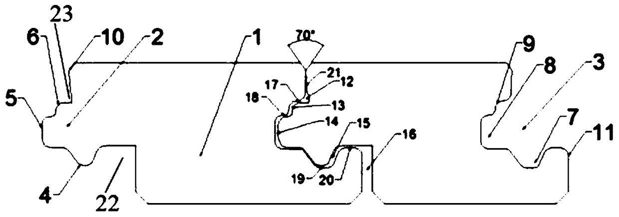 Connecting mechanism of solid wood floor blocks for radiant ground heating and machining method thereof