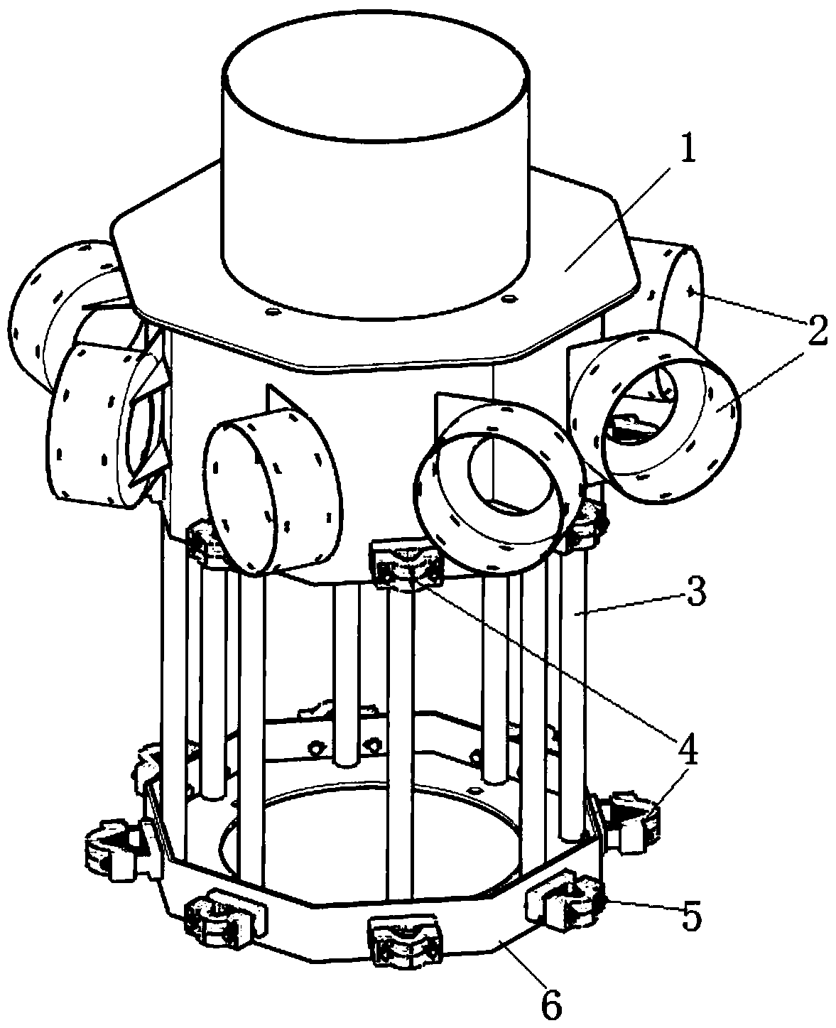 Draught fan twisted cable saddle device