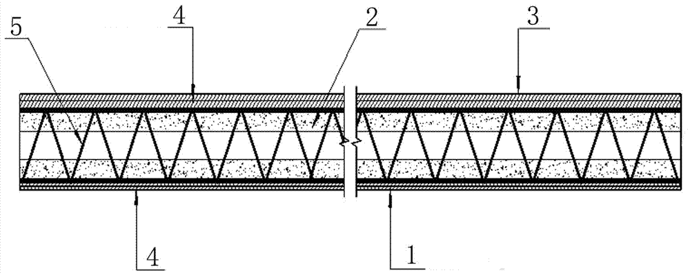 Steel bar truss sandwich prefabricated floor slab