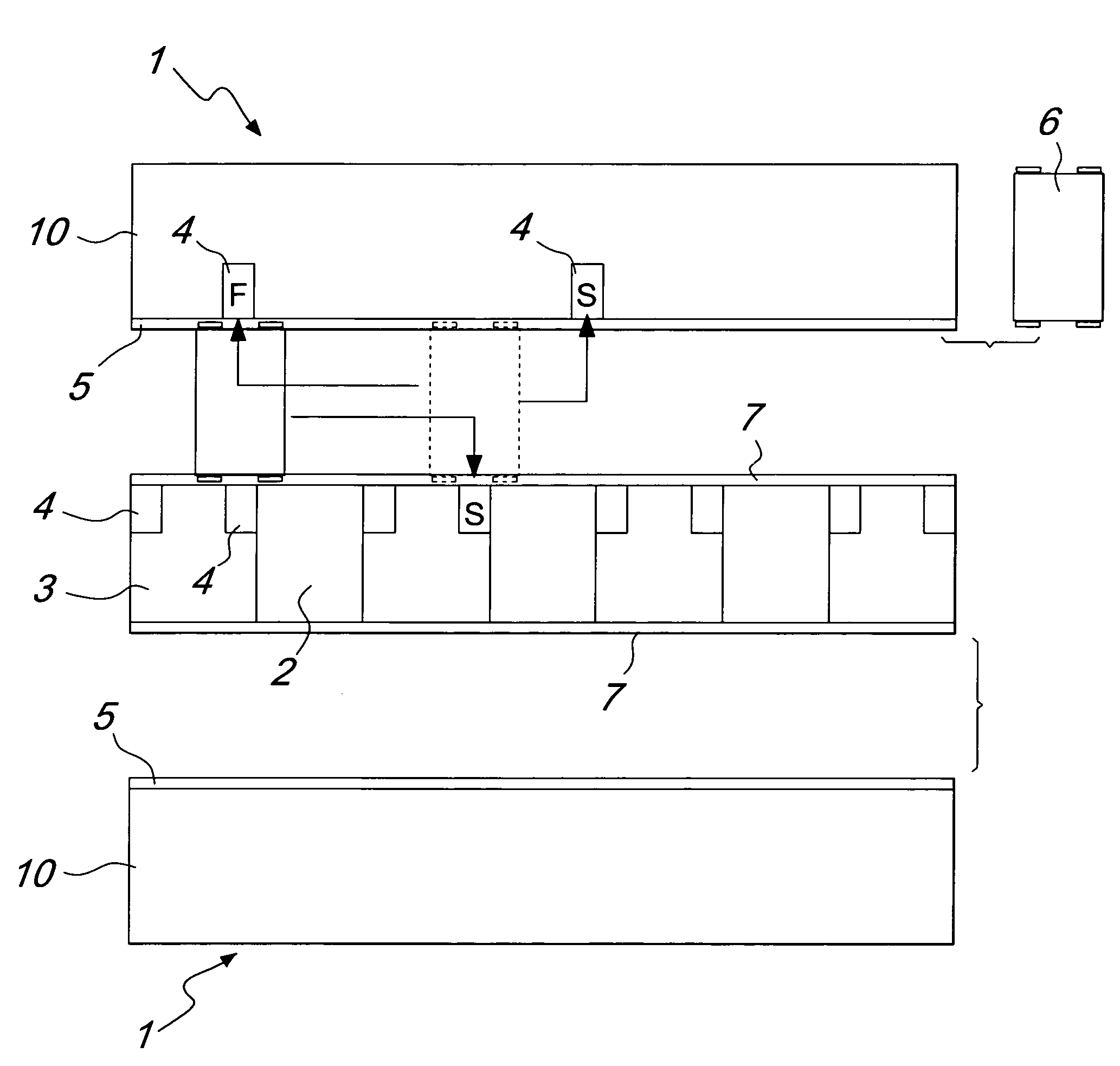 Magazine for printing and converting heads, particularly for printing machines