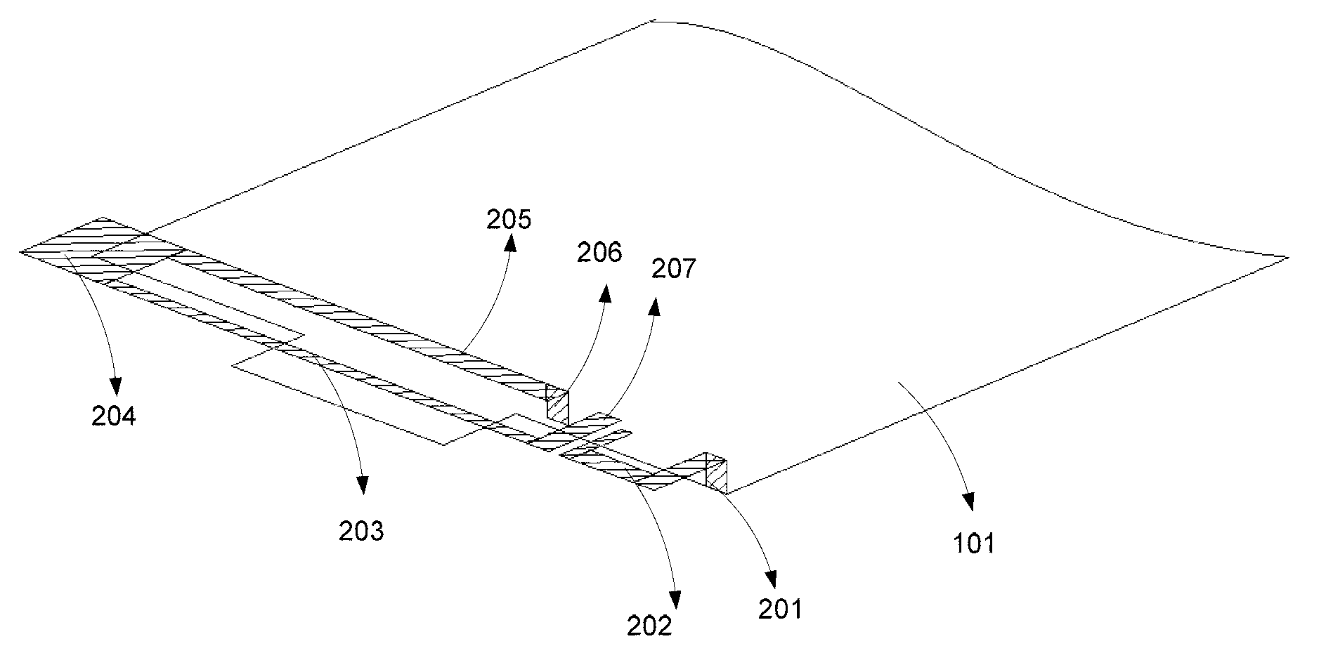 Low-profile mobile terminal antenna