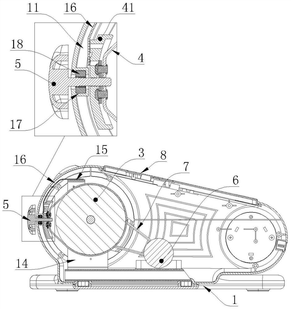 Double-effect elliptical machine