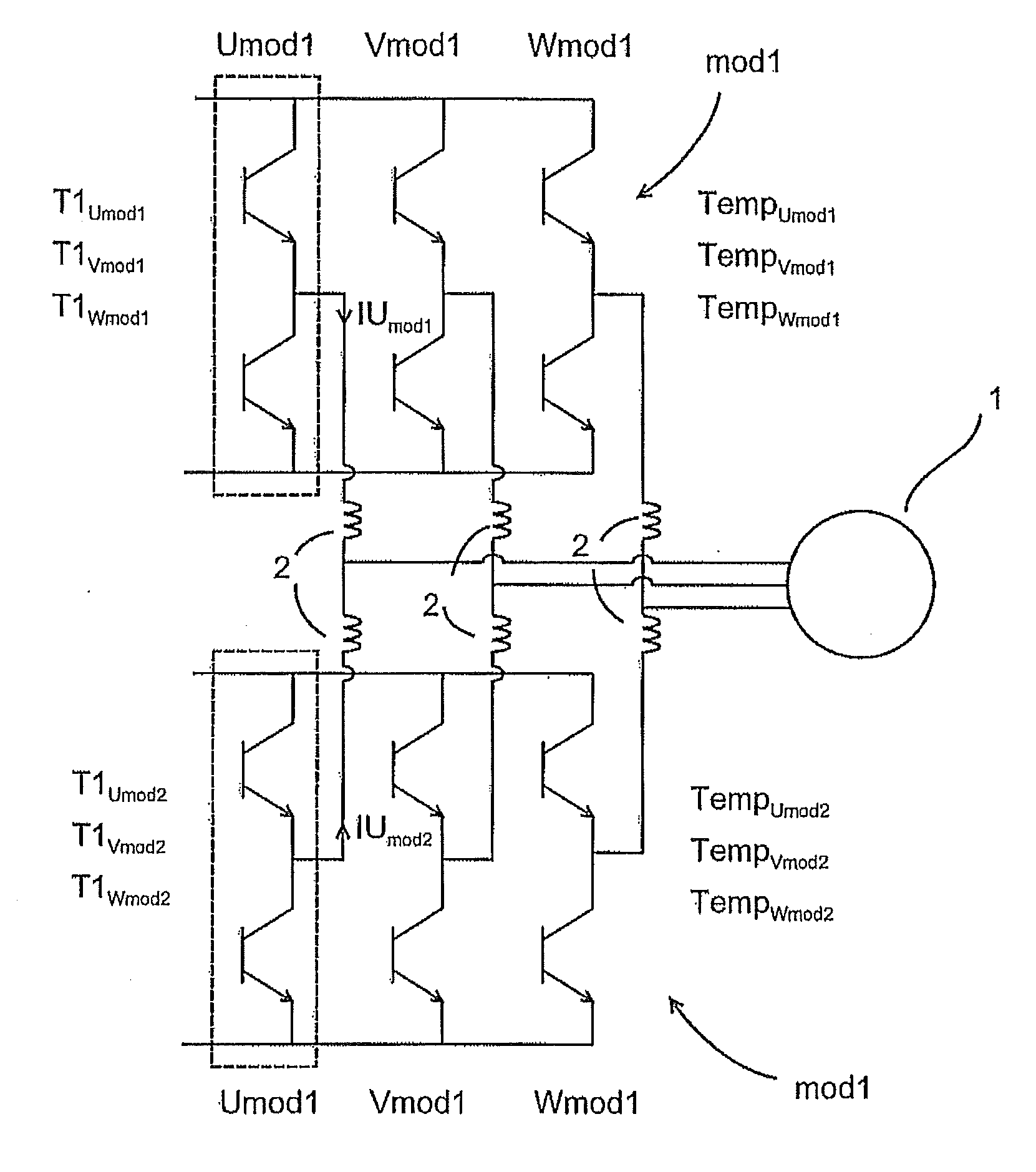 Load balancing of parallel connected inverter modules