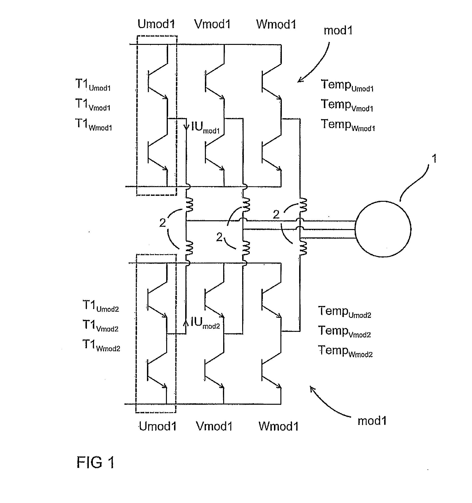 Load balancing of parallel connected inverter modules